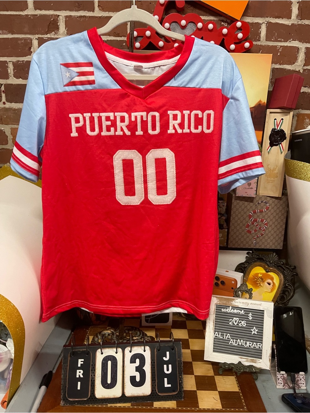 Puerto Rico Baseball V-Neck Shirt Women’s World Baseball Classic 2026
